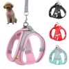 Dog Harness Leash Set for Small Dogs Adjustable Puppy Cat Harness Vest French Bulldog Chihuahua Pug Outdoor Walking Lead Leash - Yellow - XS 1.5-3 kg