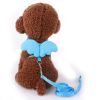 Angel Wing Pet Harness Cat Puppy Leash Set Soft Safe Adjustable Outdoor Walking Leads Rope For Small Dog Chihuahua Pug Supplies - Blue - M 1.5CM