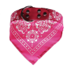 Cute Adjustable Small Dog Collars Puppy Pet Slobber Towel Outdoor Cat Collar Dog Bandana - Rose Red - M