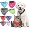 Cute Adjustable Small Dog Collars Puppy Pet Slobber Towel Outdoor Cat Collar Dog Bandana - Purple - M