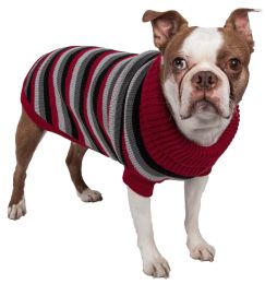 Polo-Casual Lounge Cable Knit Designer Turtle Neck Dog Sweater - Medium