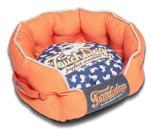 Touchdog Rabbit-Spotted Premium Rounded Dog Bed - Large