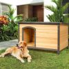 Wood Extreme Weather Resistant Pet Log Cabin - L