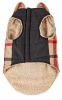 Pet Life 'Allegiance' Classical Plaided Insulated Dog Coat Jacket - Khaki - X-Large