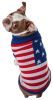 Patriot Independence Star Heavy Knitted Fashion Ribbed Turtle Neck Dog Sweater - X-Small