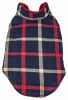 Pet Life 'Allegiance' Classical Plaided Insulated Dog Coat Jacket - Blue - Large