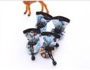 Wholesale pet dog shoes waterproof chihuahua non-slip boots - Plus velvet blue - 5