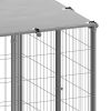 Dog Kennel Silver 129.9"x43.3"x43.3" Steel - Silver
