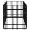 Outdoor Dog Kennel Steel 99.2 ftÂ² - Black