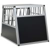 Dog Cage with Single Door 25.6"x35.8"x27.4" - Silver