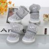 Wholesale pet dog shoes soft bottom reflective breathable sneakers - Black - number 4