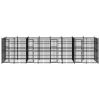 Outdoor Dog Kennel Steel 158.8 ftÂ² - Black