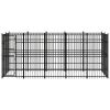 Outdoor Dog Kennel Steel 99.2 ftÂ² - Black