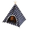 Canvas and Pine Foldable Indoor and Outdoor Pet Tent Washable Dog Bed Play House - Pet Tent