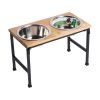 GF Pet Mango Wood & Metal Elevated Feeder - L-Tall