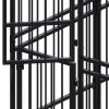 Outdoor Dog Kennel Steel 357.1 ftÂ² - Black