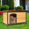 Wood Extreme Weather Resistant Pet Log Cabin - L