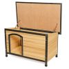 Wood Extreme Weather Resistant Pet Log Cabin - L