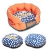 Touchdog Rabbit-Spotted Premium Rounded Dog Bed - Large