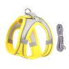 Dog Harness Leash Set for Small Dogs Adjustable Puppy Cat Harness Vest French Bulldog Chihuahua Pug Outdoor Walking Lead Leash - Yellow - XS 1.5-3 kg