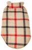 Pet Life 'Allegiance' Classical Plaided Insulated Dog Coat Jacket - Khaki - X-Large