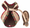 Pet Life Luxe 'Dapperbone' 2-In-1 Mesh Reversed Adjustable Dog Harness-Leash W/ Fashion Bowtie - Small
