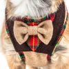 Pet Life Luxe 'Dapperbone' 2-In-1 Mesh Reversed Adjustable Dog Harness-Leash W/ Fashion Bowtie - Small