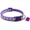 New Cute Bell Collar For Cats Dog Collar Teddy Bomei Dog Cartoon Funny Footprint Collars Leads Cat Accessories Animal Goods - purple - 1 Piece