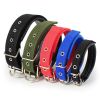Pet Collar Simple Solid Color Dog Collar Leather Lining Adjustable Small Dog Collar Bichon Labrador Medium To Large Dog Collar - red - 2.0cm*48cm