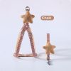 Adjustabale Dog rope pet leash houndstooth starfish cat chest harness dog chain dog Harness pet supplies For Small Medium Dog - Khaki - bust 24-33cm