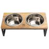 GF Pet Mango Wood & Metal Elevated Feeder - L-Tall