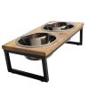 GF Pet Mango Wood & Metal Elevated Feeder - S