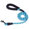 Pet Leash Reflective Strong Dog Leash 1.5M Long with Comfortable Padded Handle Heavy Duty Training Durable Nylon Rope Leashes - Blue