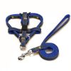 Pet Dog Chest Back Leash Set Adjustable Dogs Chest Back Traction Rope Puppy Pet Nylon Durable Outdoor Walking Rope Chain Belt - Black - L