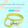 PU Leather Cat Dog Leash Soft Walking Dog Collar Leash Running Training Dog Harness Lead Leash Puppy Pet Small Dog Leash Belt - Sky Blue - 2.0x120cm