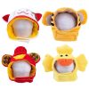 Funny Cat Hat Cartoon Duck Tiger Cosplay Costume Headgear Cute Pets Dog Cap Puppy Kitten Dress Up Accessories - red