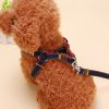 Pet Dog Chest Back Leash Set Adjustable Dogs Chest Back Traction Rope Puppy Pet Nylon Durable Outdoor Walking Rope Chain Belt - Black - L