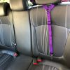 Solid Color Two-in-one Pet Car Seat Belt Nylon Lead Leash Backseat Safety Belt Adjustable Dogs Harness Collar Pet Accessories - Purple