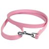 PU Leather Cat Dog Leash Soft Walking Dog Collar Leash Running Training Dog Harness Lead Leash Puppy Pet Small Dog Leash Belt - Pink - 1.5x120cm