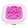 ABS Creative Dog Cat Feeders Anti Choke Food Separate Bowl Non-toxic Pet Plate Kitten Puppy Slow Eating Accessories - Rose Red