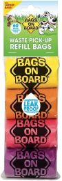 Bags on Board Colored Waste Pick-Up Bags (Size: 60 count)