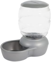Petmate Replendish Pet Feeder with Microban Pearl Silver Gray (Size: 5 lbs)
