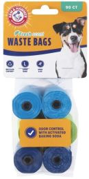 Arm and Hammer Dog Waste Refill Bags Fresh Scent Assorted Colors (Size: 90 count)