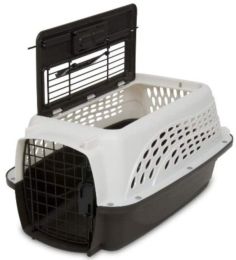 Petmate Two Door Top-Load Kennel White (Size: Up to 10 lbs)