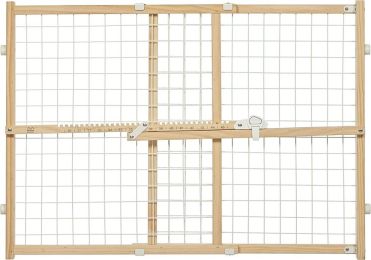 MidWest Wire Mesh Wood Presuure Mount Pet Safety Gate (Size: 24" tall - 1 count)