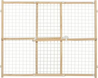 MidWest Wire Mesh Wood Presuure Mount Pet Safety Gate (Size: 32" tall - 1 count)