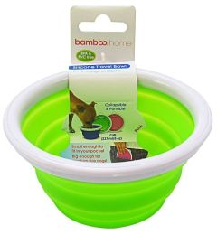 Bamboo Silicone Travel Bowl - Assorted (Size: 1-Cup Tray)