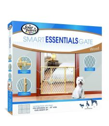 Four Paws Smart Essentials Wood Gate (Size: 26"-42"W x 24"H)