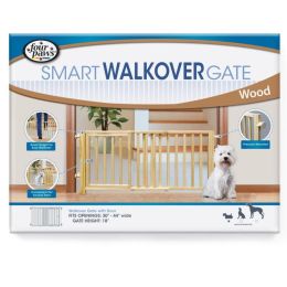 Four Paws Walk Over Wood Safety Gate with Door (Size: 30"-44" Wide x 18" High)
