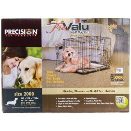 Precision Pet Pro Value by Great Crate - 2 Door Crate - Black (Size: Model 2000 (24"L x 18"W x 19"H) For Dogs up to 25 lbs)